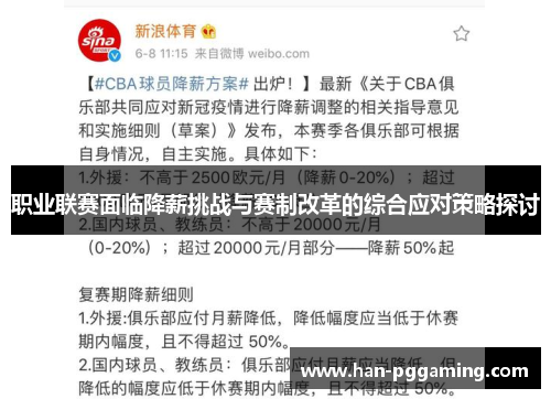 职业联赛面临降薪挑战与赛制改革的综合应对策略探讨