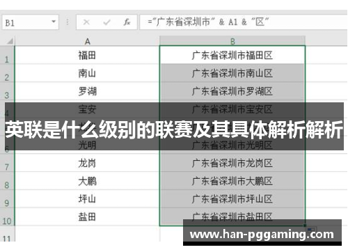 英联是什么级别的联赛及其具体解析解析